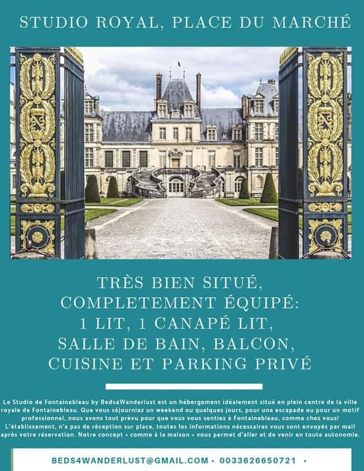Studio Royal By Beds4Wanderlust - Place Du Marche Avec Parking Prive Фонтенбло Номер фото